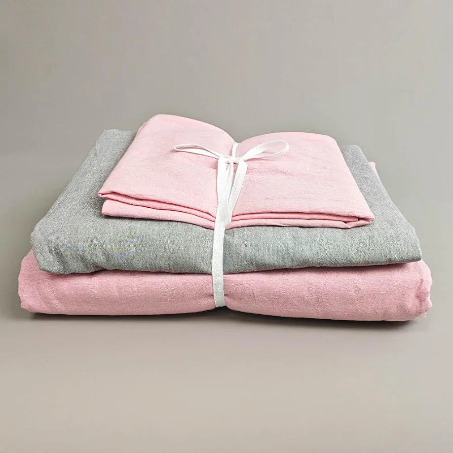 Lovstro 100% Cotton 4-Piece Duvet Cover Set, Certified toxin-free, King Size, Soft, Quality Bedding Sheets, 1 Duvet Cover With Zipper, 1 Fitted Sheet, 2 Pillowcases