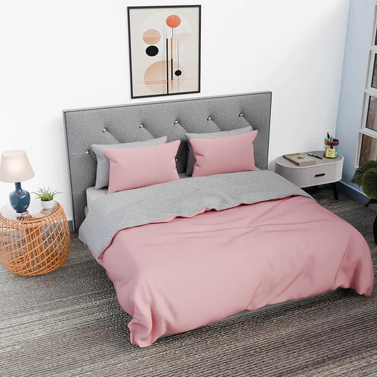 Lovstro 100% Cotton 4-Piece Duvet Cover Set, Certified toxin-free, King Size, Soft, Quality Bedding Sheets, 1 Duvet Cover With Zipper, 1 Fitted Sheet, 2 Pillowcases 